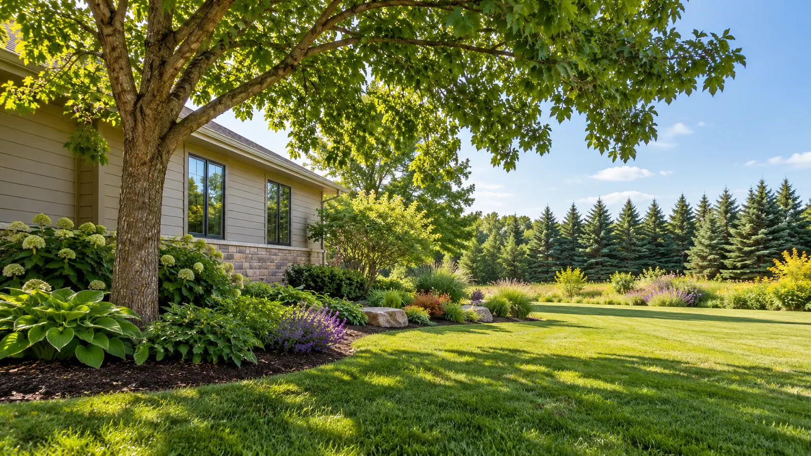 Landscaping for Energy Savings: Shade Trees and Windbreaks